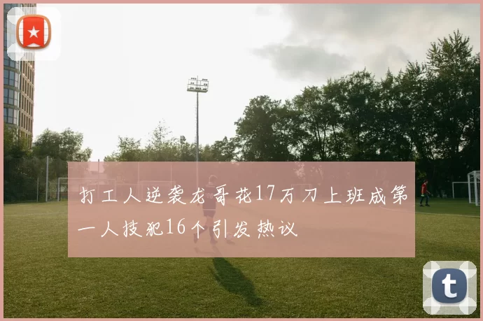 打工人逆袭龙哥花17万刀上班成第一人技犯16个引发热议